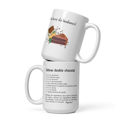 Une tasse de bonheur! - Gâteau double chocolat