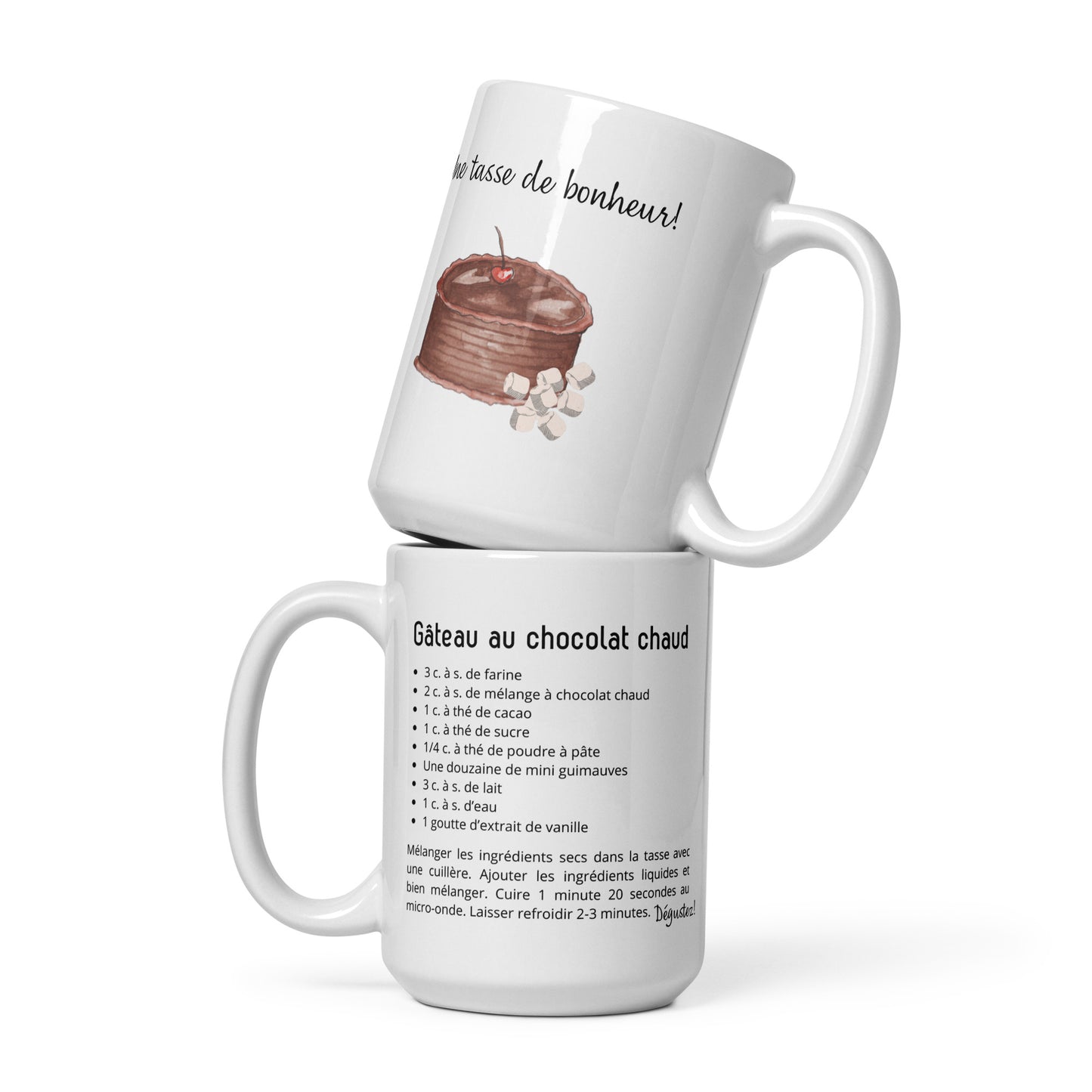 Une tasse de bonheur! - Gâteau au chocolat chaud